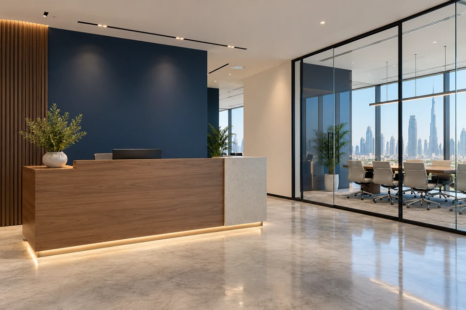 Office & Commercial Painting &mdash; illustrative service image